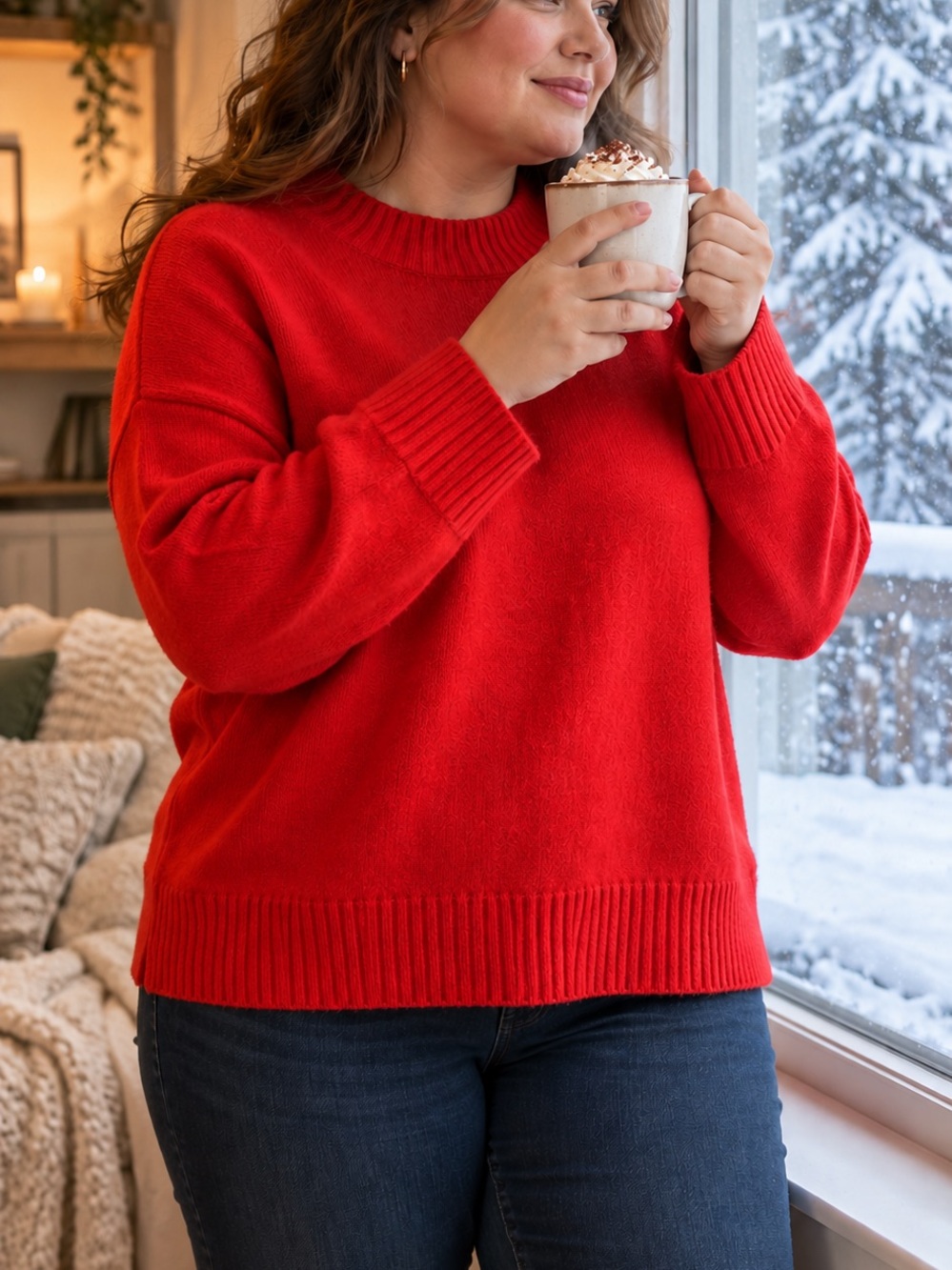 Reitmans Bold Red Crewneck Sweater